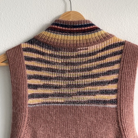 Missoni Sleeveless Striped Dusty Pink Wool Cardigan - Picture 9 of 14